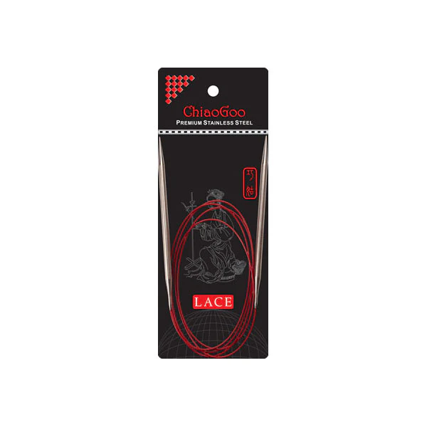 ChiaoGoo Red Lace Circular Knitting Needle 47in (120cm) long - Image 3