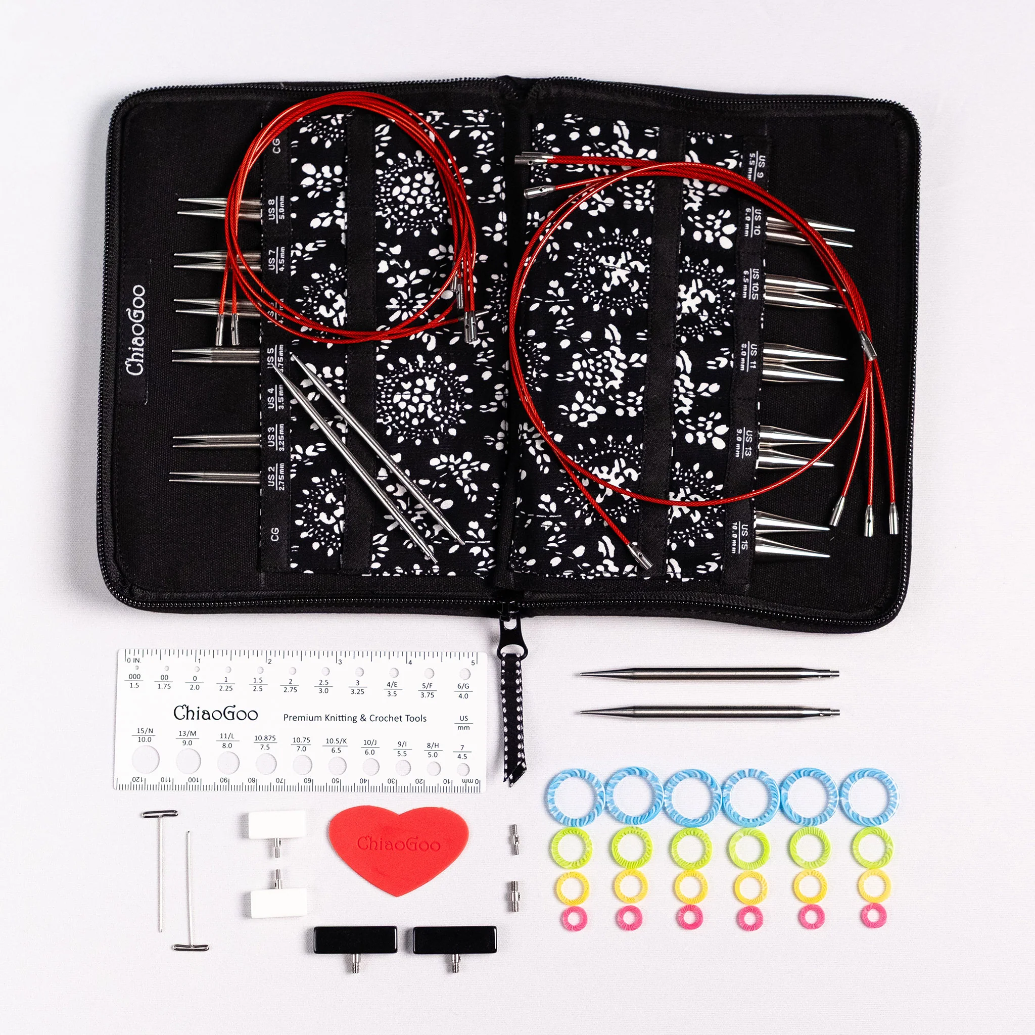 ChiaoGoo TWIST 4in Complete Set | Stainless Steel Interchangeable Knitting Needles