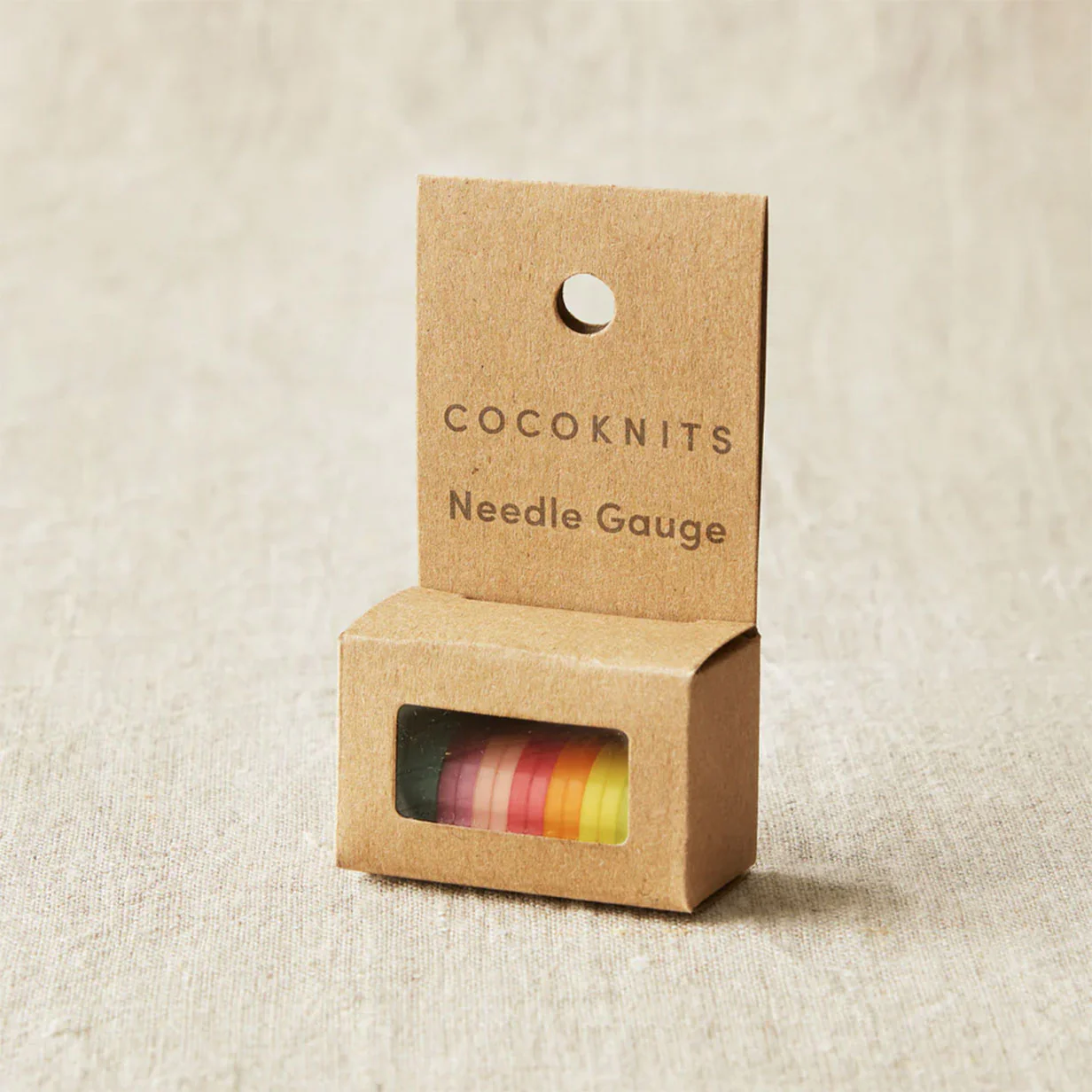 Cocoknits Knitting Needle Gauge | Rainbow Stack of Connected Measuring Discs - Image 4
