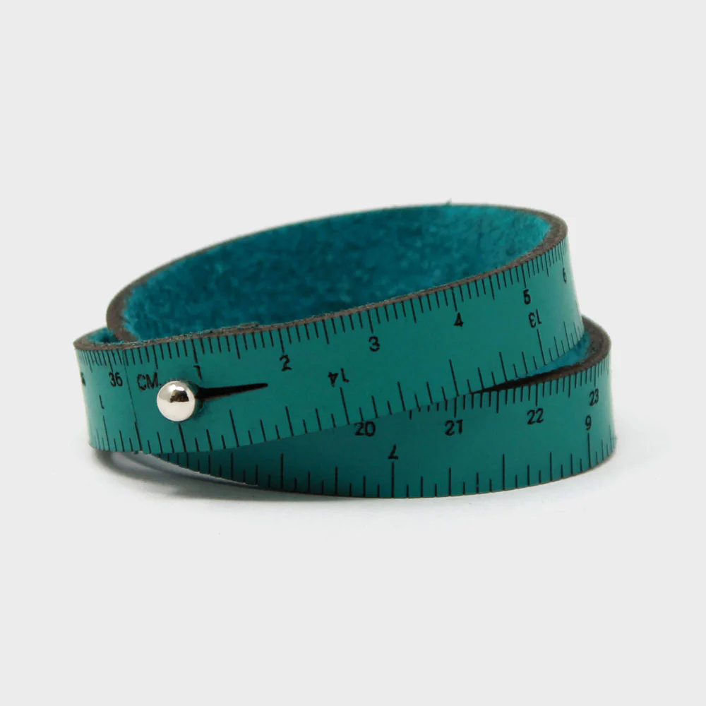 WRIST RULER | Leather Tape Measure Bracelet 15in long - Image 11