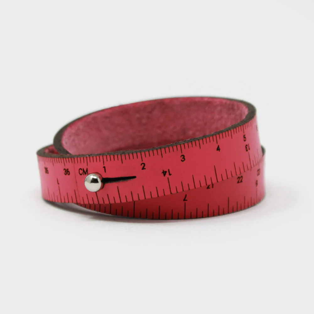 WRIST RULER | Leather Tape Measure Bracelet 15in long - Image 5