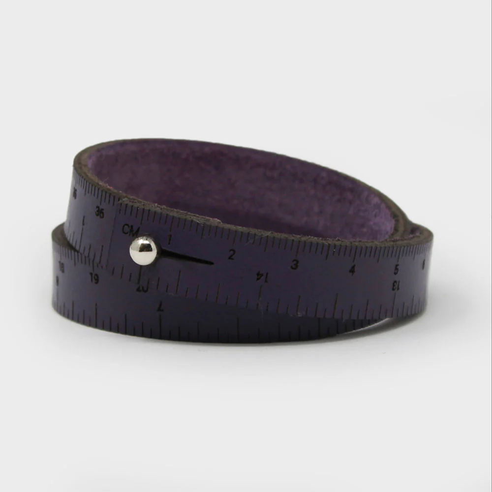 WRIST RULER | Leather Tape Measure Bracelet 15in long - Image 8